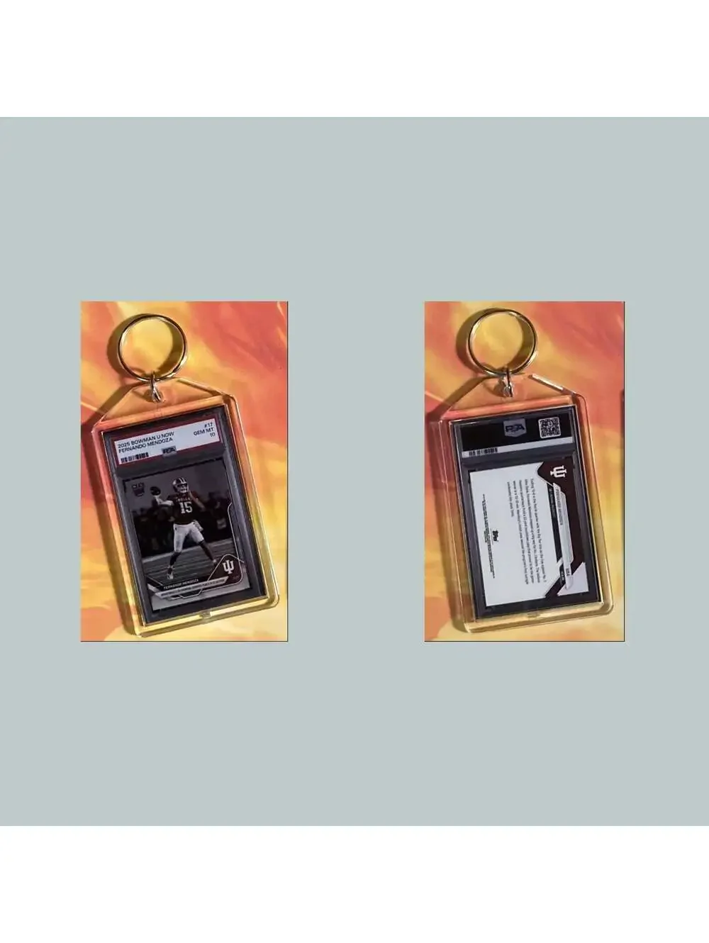 3733 Fernando Mendoza 2025 Bowman U Custom Hand Made Keychain